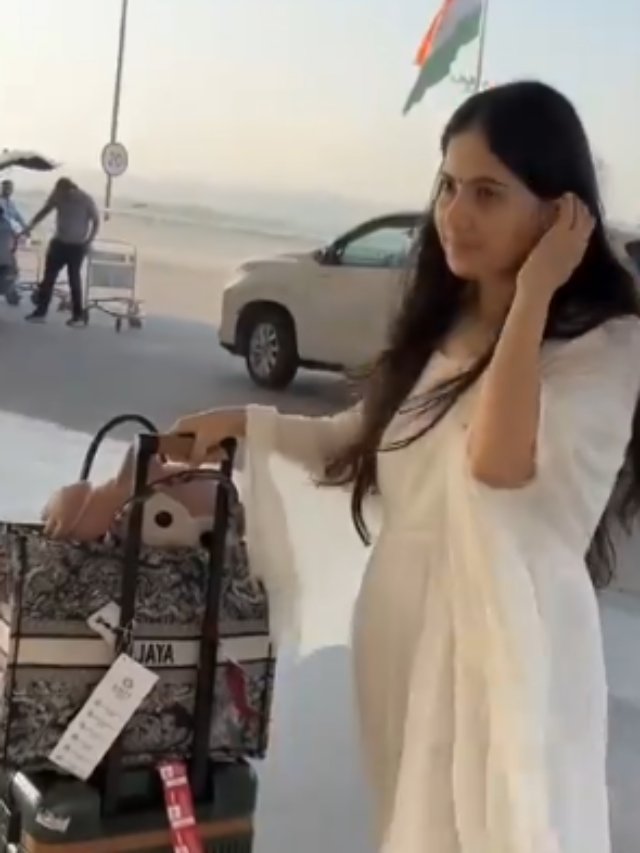 Jaya Kishori’s luxury leather bag sparks controversy over her spiritual image.